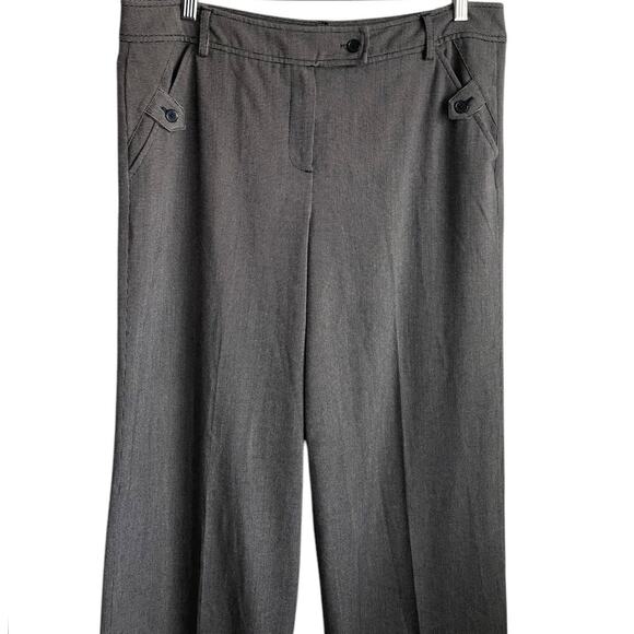Sandro Sportswear Women Pants 14 Wide Leg‎ Twill Stretch Comfort Officewear Y2K - Picture 4 of 10